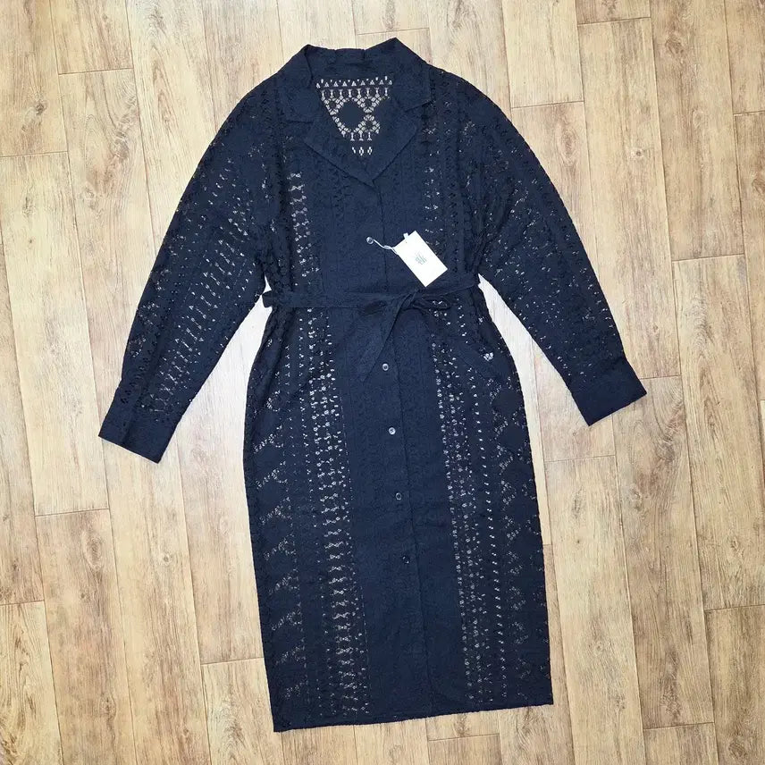 [BUNJANG] BLBT Lace Shirt Dress / 비엘비티(BLBT) 레이스 셔츠원피스 55-66 새상품