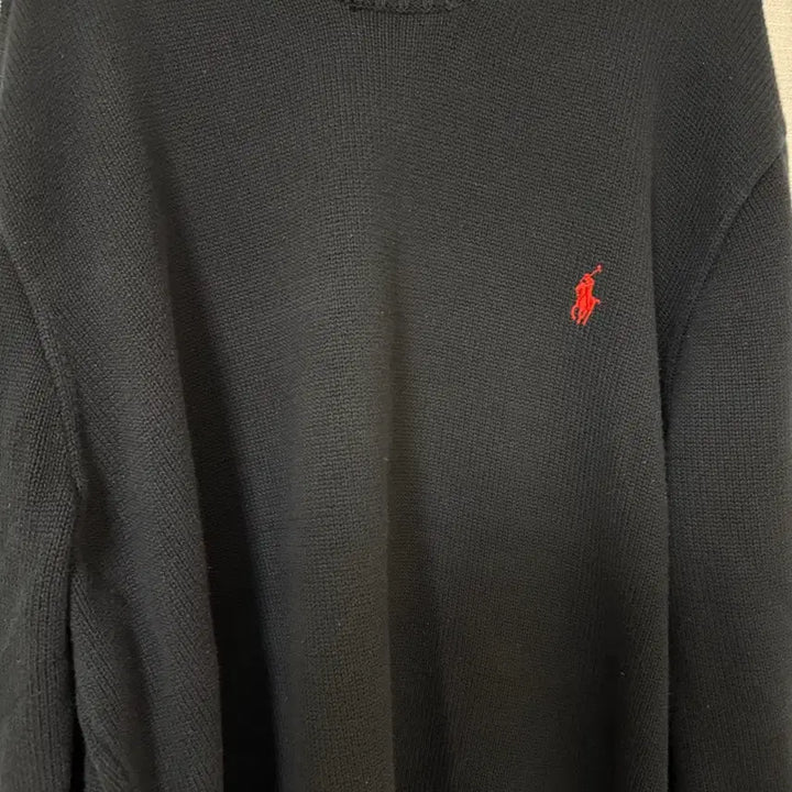 [BUNJANG] Polo Ralph Lauren Cotton Knit Sweater XXL / (23FW정품)폴로 랄프로렌 코튼 니트 블랙 XXL