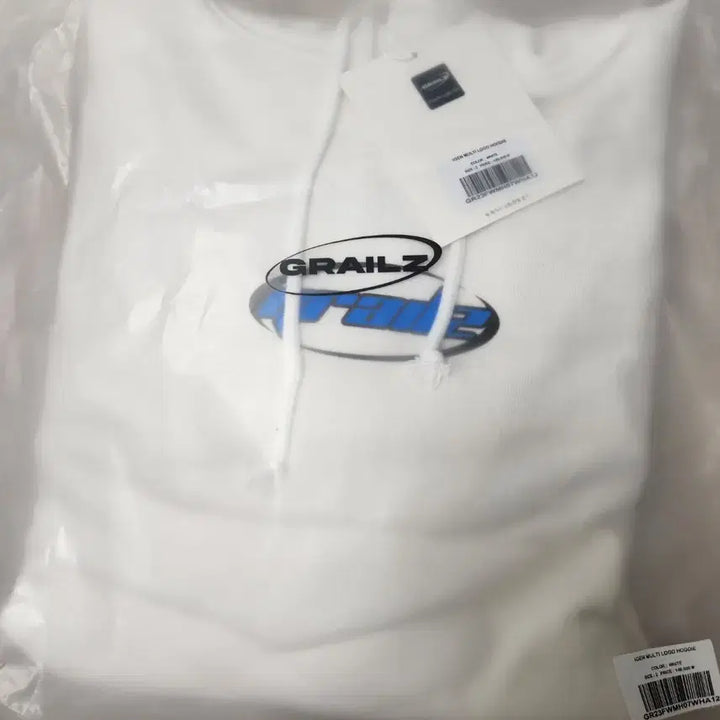[BUNJANG] GRAILZ Multi Logo Hoodie (White) - Long Sleeve Hoodie / 그레일즈 남성 여성 긴팔 후드티 멀티로고 흰색후드티 새상품