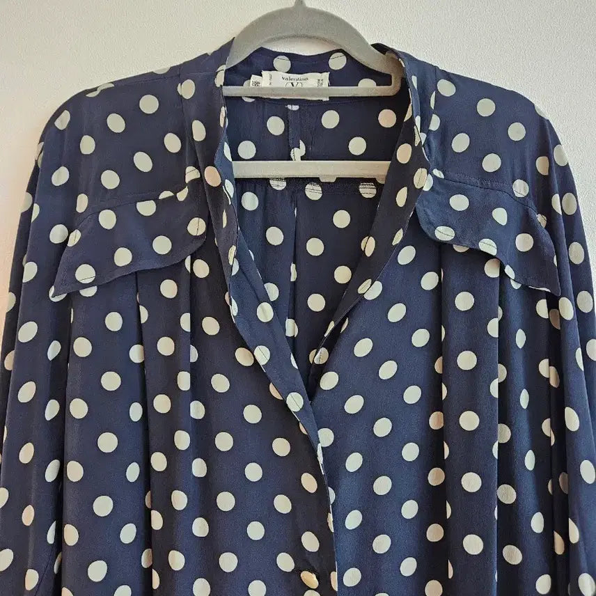[SOLD OUT] (정품)발렌티노 미스브이라인 실크 도트 원피스