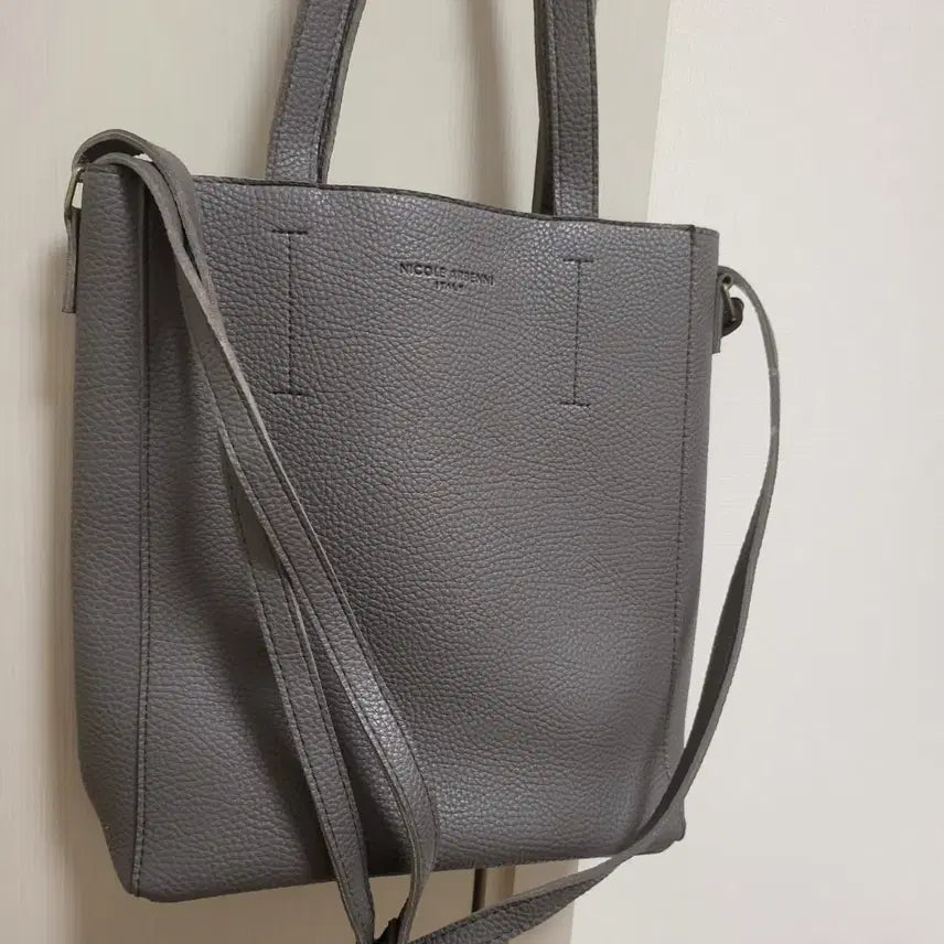 [BUNJANG] NICOLLE ARBENNI Gray Tote/Shoulder Bag / 니콜아르데니 그레이 토트백 겸 숄더백