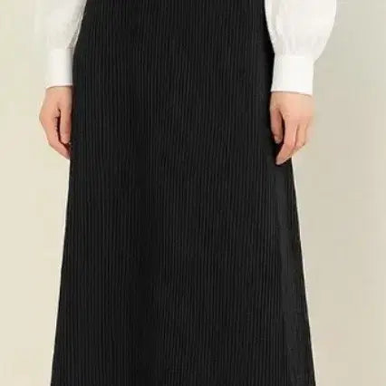 [BUNJANG] Pleated Daily Flare Dress - Black / 플리츠 데일리 플레어 원피스-블랙
