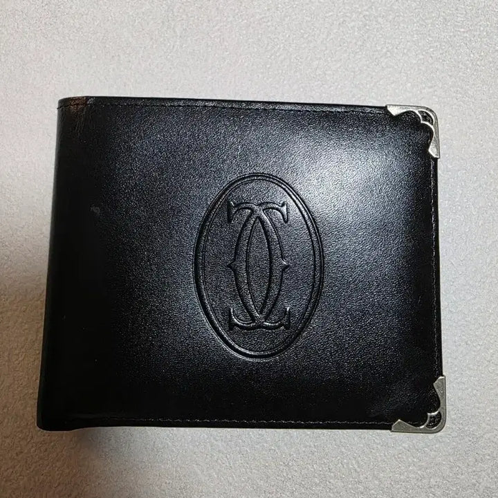 [BUNJANG] Cartier Black Leather Bifold Wallet / 까르띠에 블랙 가죽 반지갑