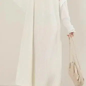 [BUNJANG] Pleated Daily Flare Dress - White / 플리츠 데일리 플레어 원피스-화이트