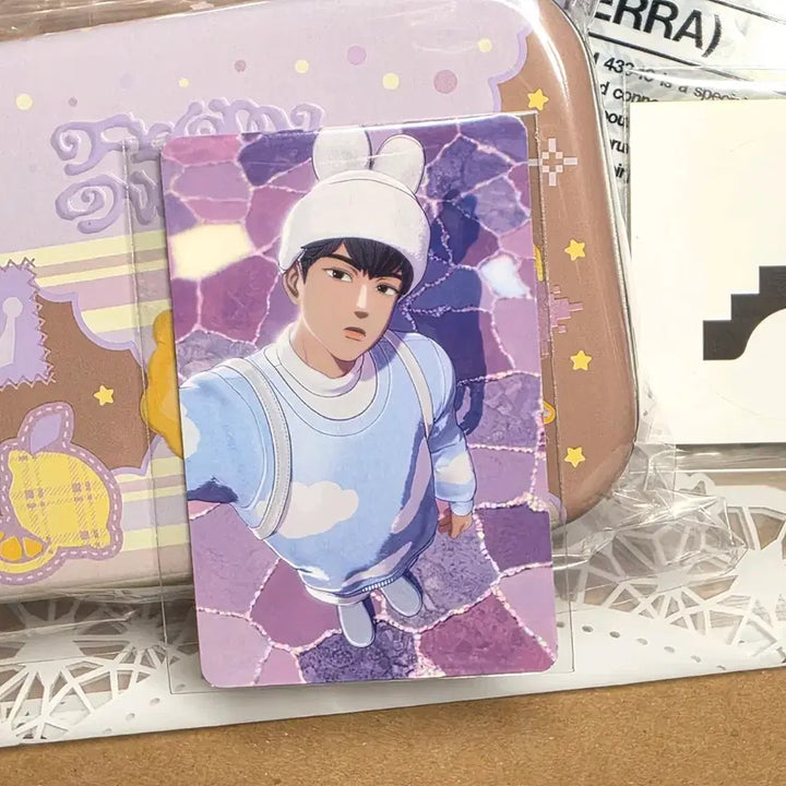 [SOLD OUT] 미개봉)PLAVE 플레이브 십카페 노아 생일쿠키 틴케이스-하민 럭드포카