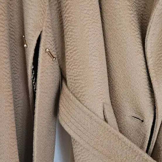 [BUNJANG] ZULOG Camel Belted Cape Coat / 줄로그 카멜 벨티드 케이프 코트