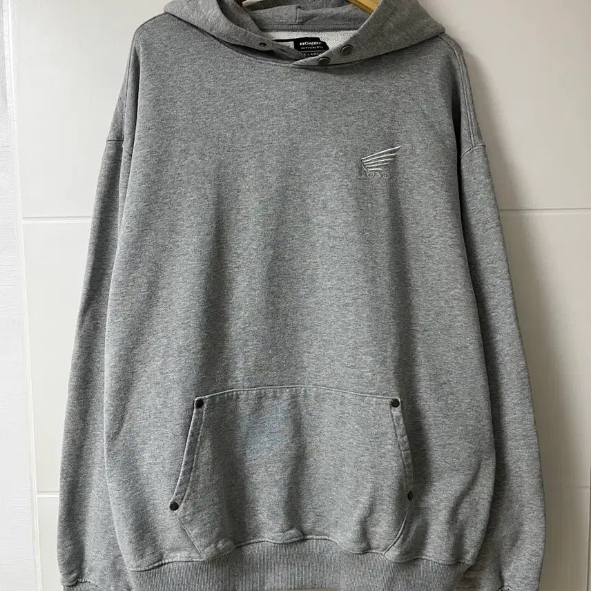 [BUNJANG] Honda Motorcycle Apparel Gray Hoodie / 혼다 모터사이클 어패럴 후드티