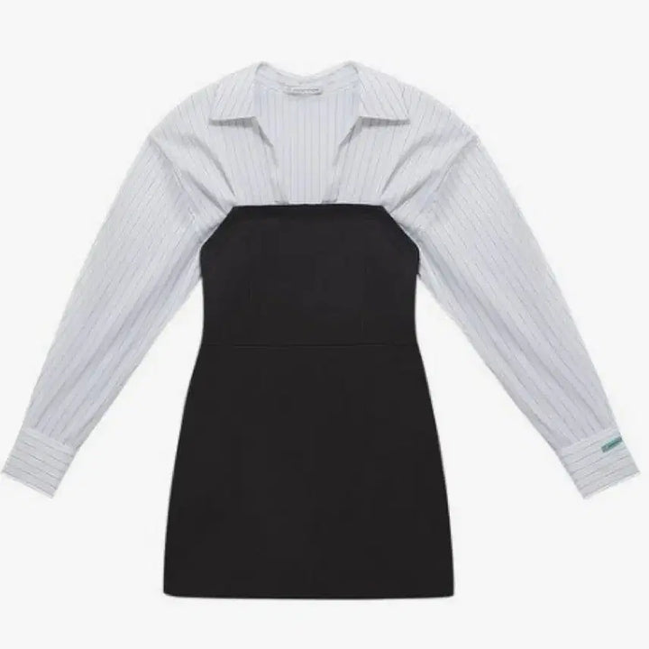 [BUNJANG] Instant Funk Shirt Mix Dress Black Size 2 / 인스턴트펑크 셔츠믹스원피스 블랙 2사이즈