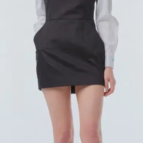 [BUNJANG] Instant Funk Shirt Mix Dress Black Size 2 / 인스턴트펑크 셔츠믹스원피스 블랙 2사이즈
