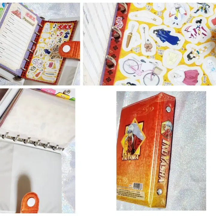 [BUNJANG] Inuyasha 6-Ring Binder Diary Bundle Set / 이누야샤 육공다이어리 3개 일괄