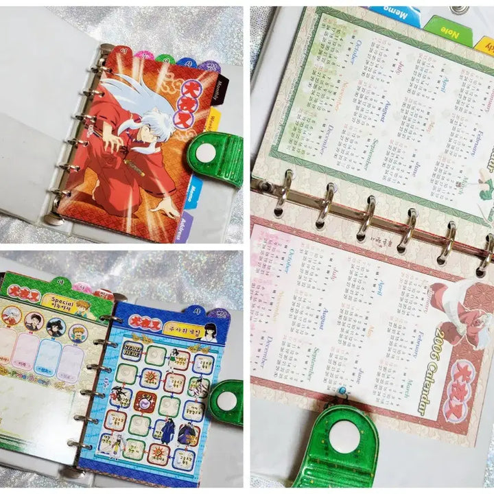 [BUNJANG] Inuyasha 6-Ring Binder Diary Bundle Set / 이누야샤 육공다이어리 3개 일괄