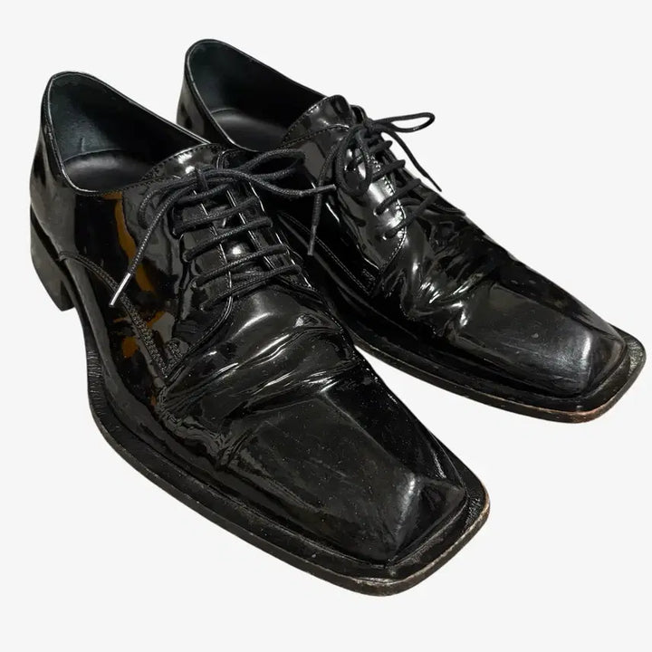 [BUNJANG] Martin Rose Square Toe Patent Leather Derby Shoes / 마틴로즈 스퀘어토 페이던트 유광 더비 슈즈 43 280 로퍼