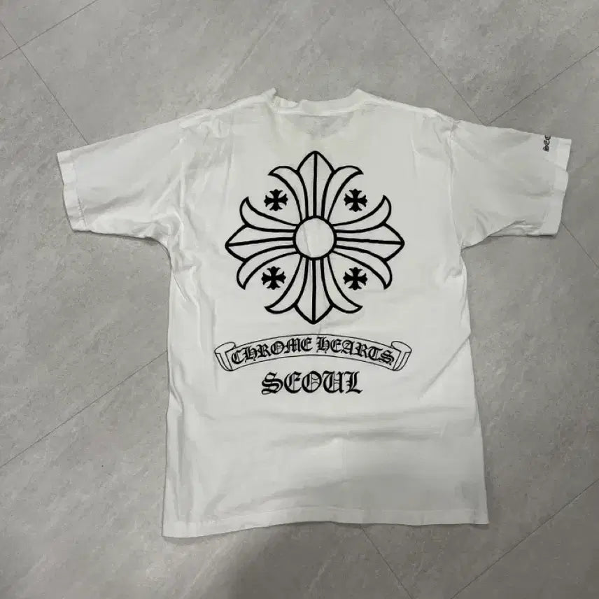 [BUNJANG] Chrome Hearts Scroll Cross Seoul Limited Edition T-shirt / 크롬하츠 스크롤 크로스 서울 반팔