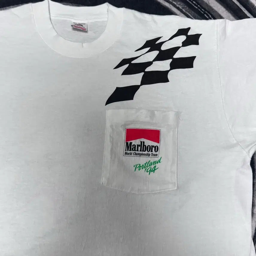 [BUNJANG] 90s Marlboro Racing T-Shirt / (XL) 90s 빈티지 말보로 프로모 레이싱 반팔 티셔츠