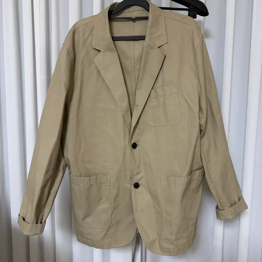 [BUNJANG] CITY WALKERS Cotton Blazer Beige 2XL / 무신사 시티워커스 코튼 블레이저 베이지 2XL