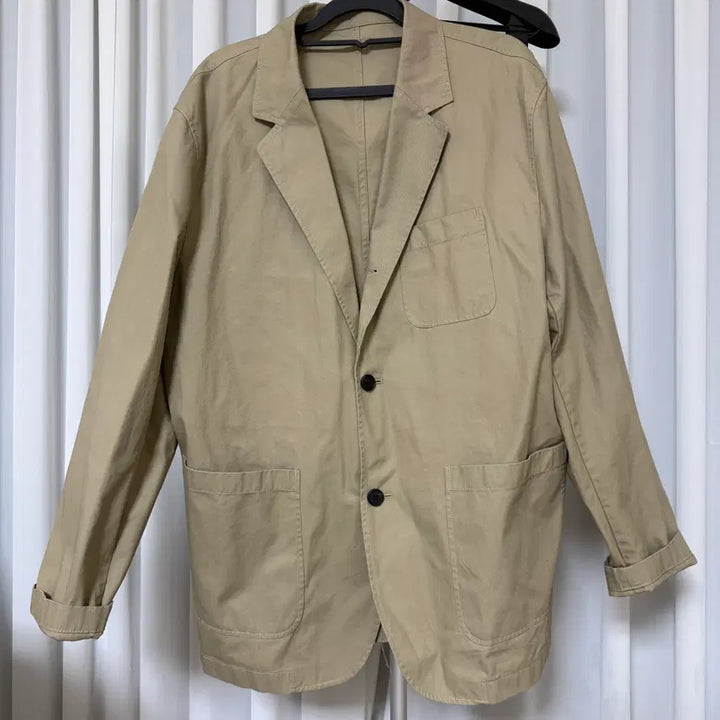 [BUNJANG] CITY WALKERS Cotton Blazer Beige 2XL / 무신사 시티워커스 코튼 블레이저 베이지 2XL