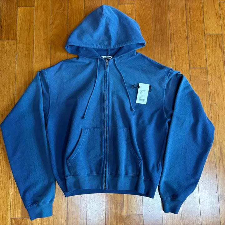 [SOLD OUT] [4] 25aw 오라리 다이드 피마 스웻 후드집업 라이트네이비