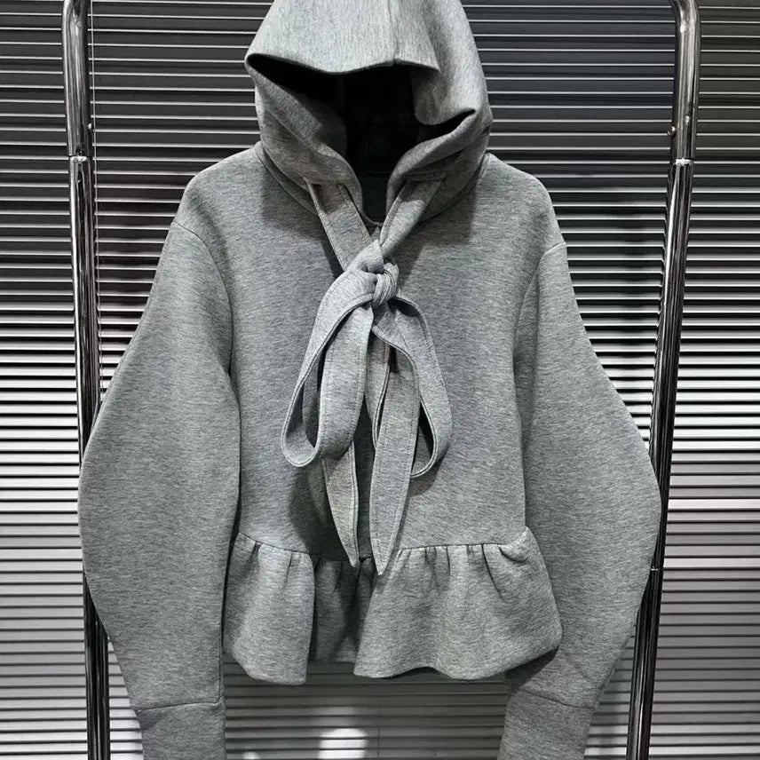 [BUNJANG] Imported Hooded Ribbon T-Shirt / 새상품 수입 후드리본 티셧