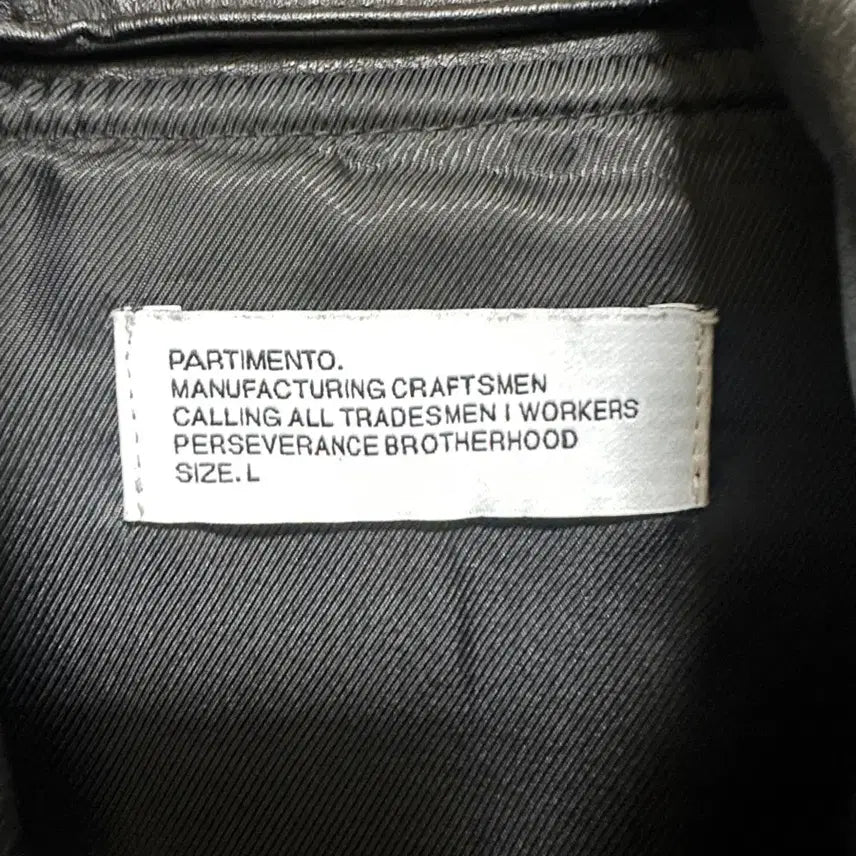 [BUNJANG] Partimenter Leather Jacket L / 파르티멘터 레더 자켓 L