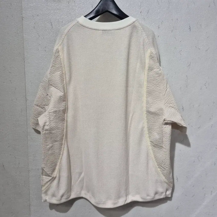 [SOLD OUT] TIME 타임 아이보리 와플 반팔 티셔츠