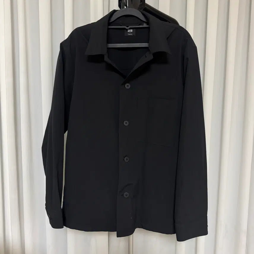 [BUNJANG] Uniqlo Theory Shirt Jacket Black XL / 유니클로 x Theory 셔츠형 자켓 블랙 XL