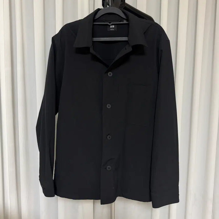 [BUNJANG] Uniqlo Theory Shirt Jacket Black XL / 유니클로 x Theory 셔츠형 자켓 블랙 XL
