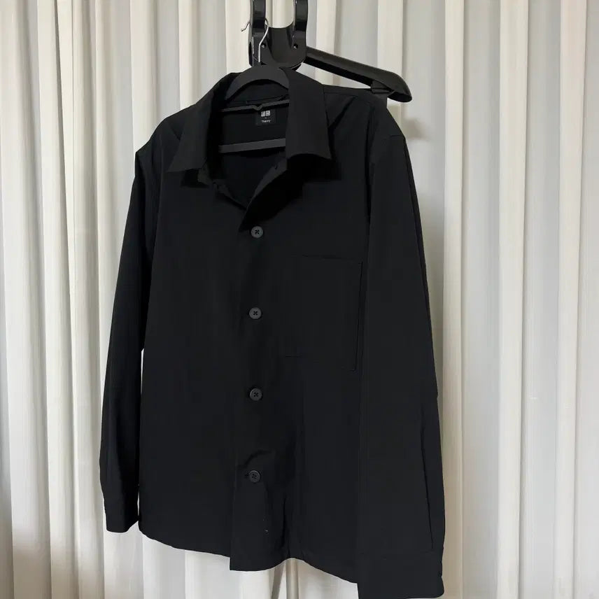 [BUNJANG] Uniqlo Theory Shirt Jacket Black XL / 유니클로 x Theory 셔츠형 자켓 블랙 XL