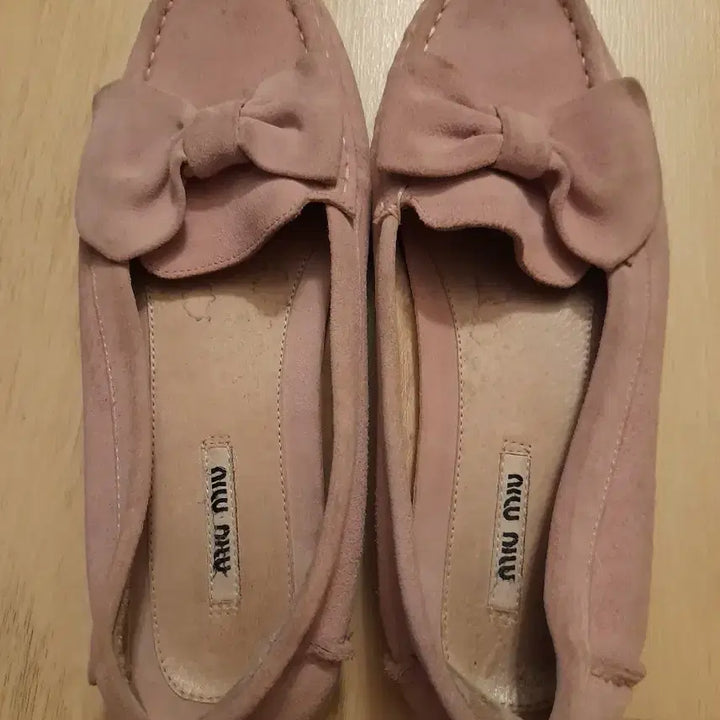 [BUNJANG] Miu Miu Suede Ribbon Loafers / 미우미우 스웨이드 리본 로퍼 핑크