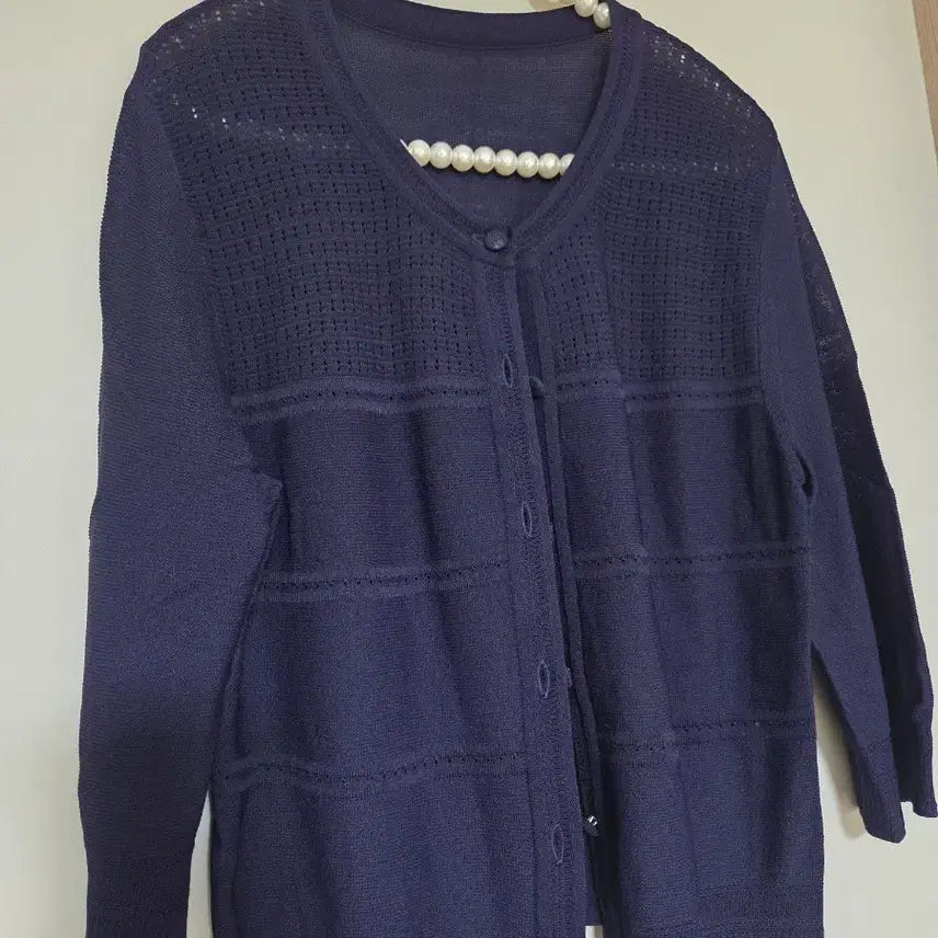 [SOLD OUT] 90)여름 네이비 니트 가디건 66사이즈
