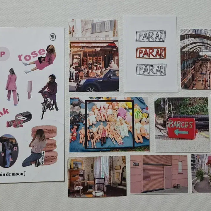[BUNJANG] Aesthetic Sticker Set - Pink Theme for Diary Decoration / 감성 인스