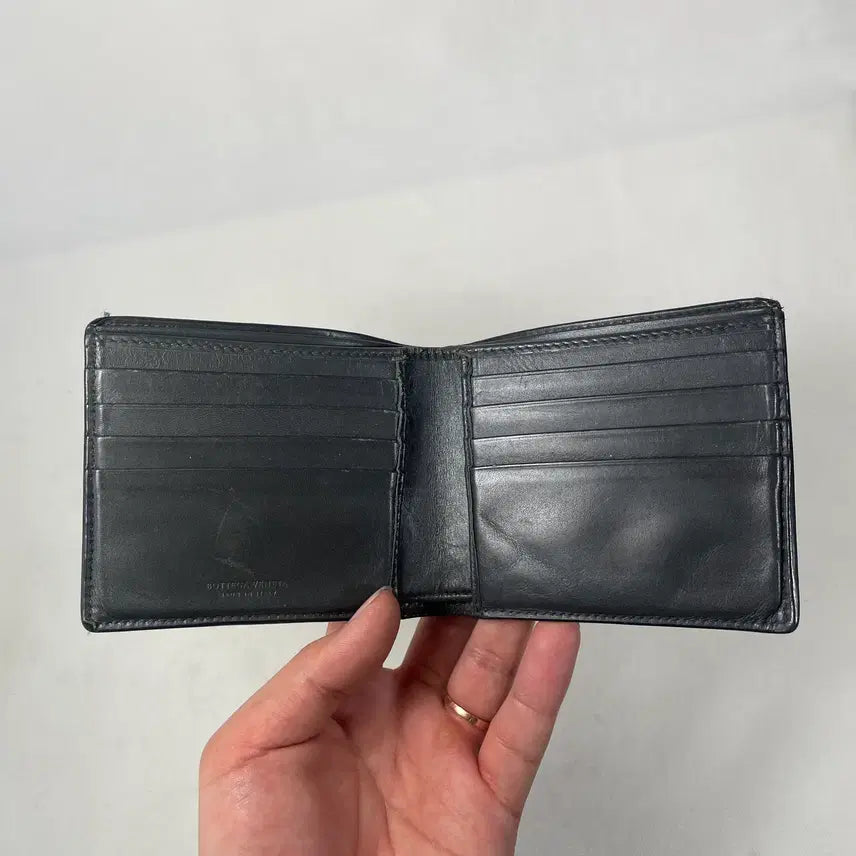 [BUNJANG] Bottega Veneta Intrecciato Bifold Wallet / [블랙] 보테가베네타 인트레치아토 반지갑 남자지갑