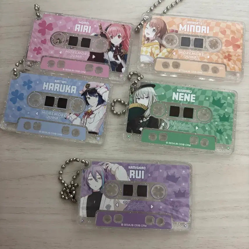 [BUNJANG] Project Sekai Popup Minori Haruka Airi Nene Cassette Tape Keyring / 프로젝트세카이 팝업 카세트테이프 키링 미노리 하루카 네네