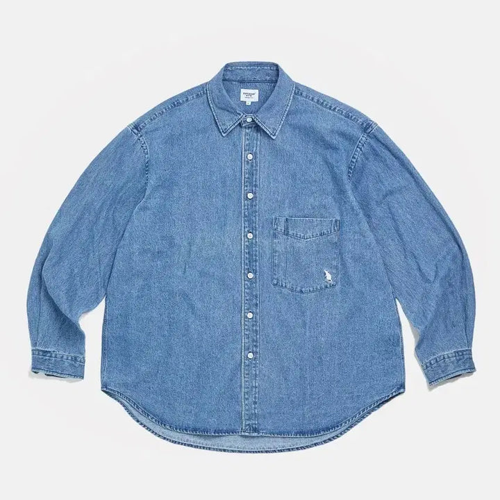 [SOLD OUT] 에스피오나지 데님 오버 셔츠 워시드인디고
