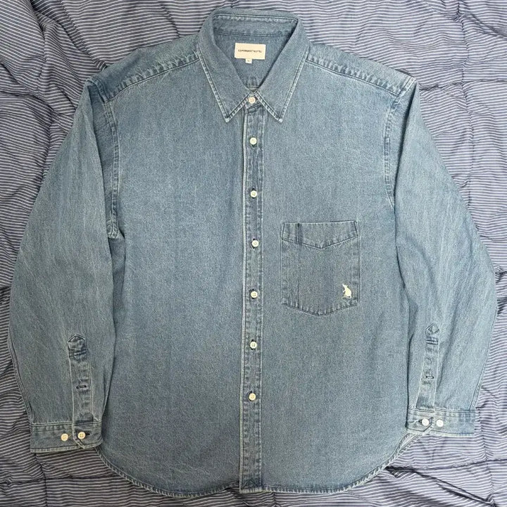 [SOLD OUT] 에스피오나지 데님 오버 셔츠 워시드인디고