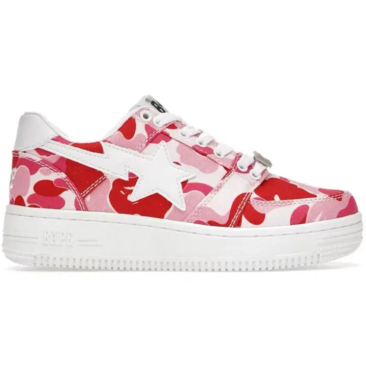 [BUNJANG] BAPE ABC Pink Camo Sneakers Low 20th Anniversary Limited Edition / 베이프스타 ABC 핑크 카모 스니커즈 로우 20주년 한정판 250