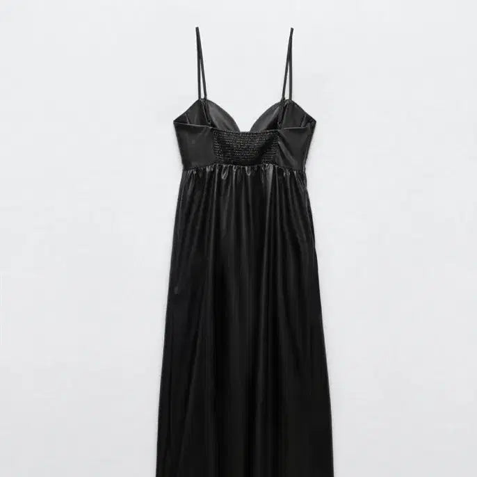 [SOLD OUT] ZARA 자라  페이크 레더 롱 원피스