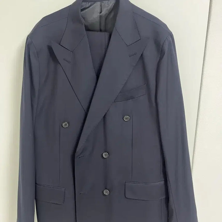 [BUNJANG] ZIG Fine Dark Navy Loose Fit Suit Set / 지이크 다크네이비 루즈핏 수트셋업 105-110/ 82(31)
