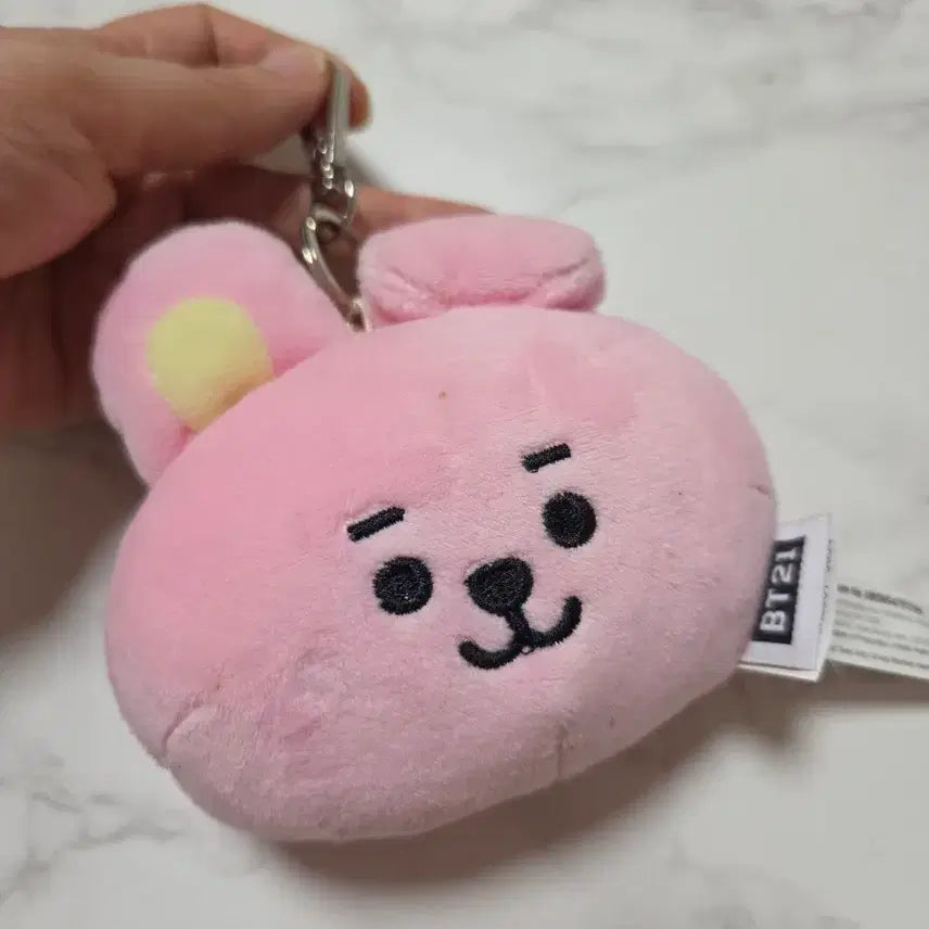 [BUNJANG] BT21 COOKY Pink Keychain Doll / BT21 COOKY 키링 인형 핑크색