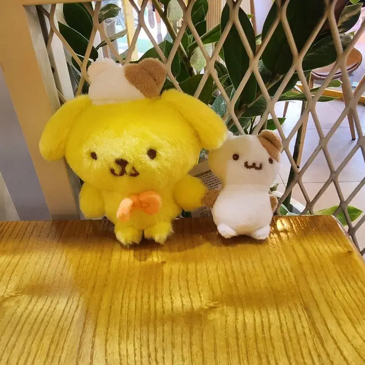 [BUNJANG] Sanrio Pompompurin Doll Keychain Set / 산리오 폼폼푸린 인형 키링 세트