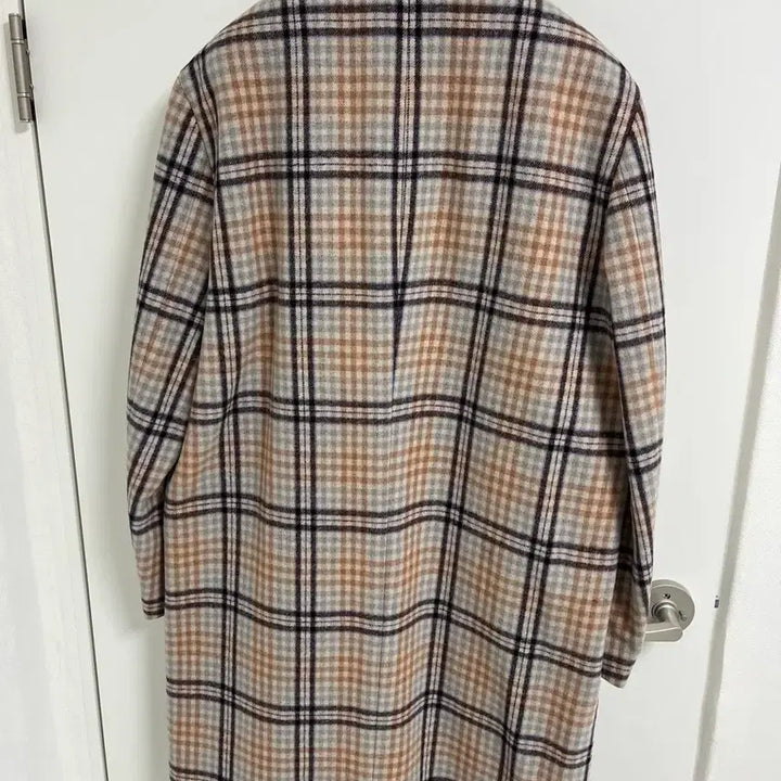 [BUNJANG] ZIOZIO Check Semi-Double Coat / 지오송지오 체크 반더블코트 100-105