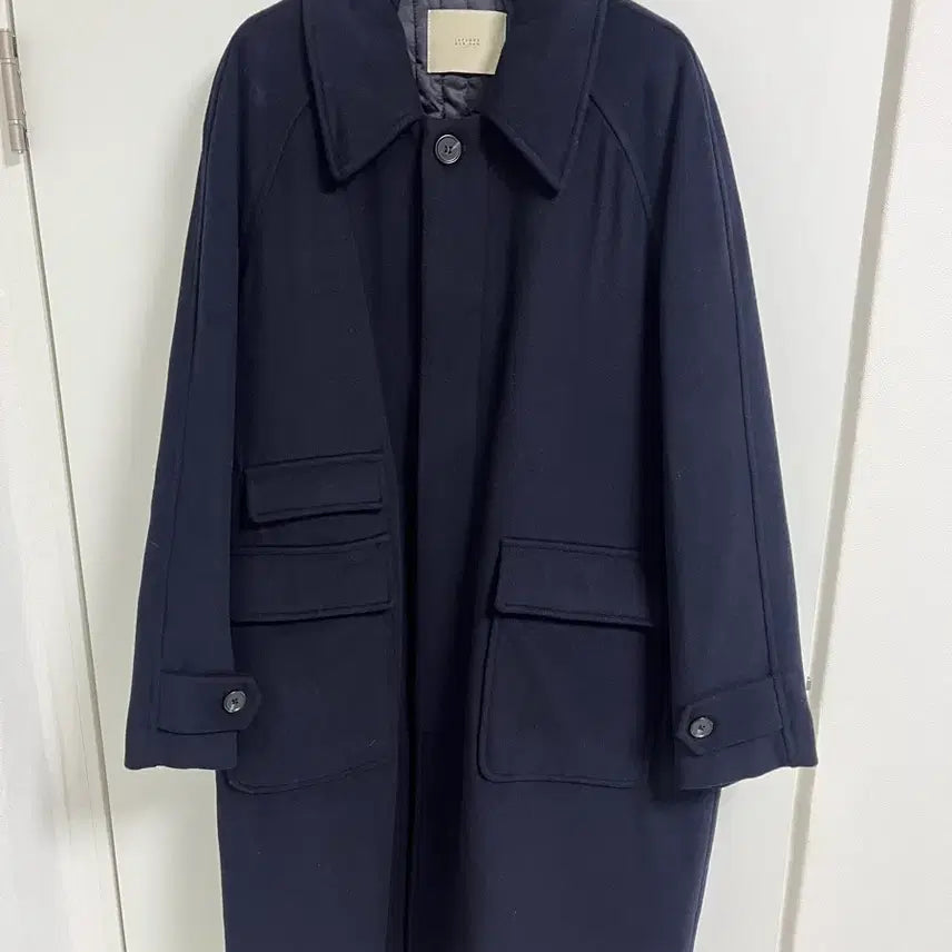 [BUNJANG] LafargeStore Balmacaan Coat Midnight Blue M / 라퍼지스토어 발마칸코트 네이비(미드나잇블루) m