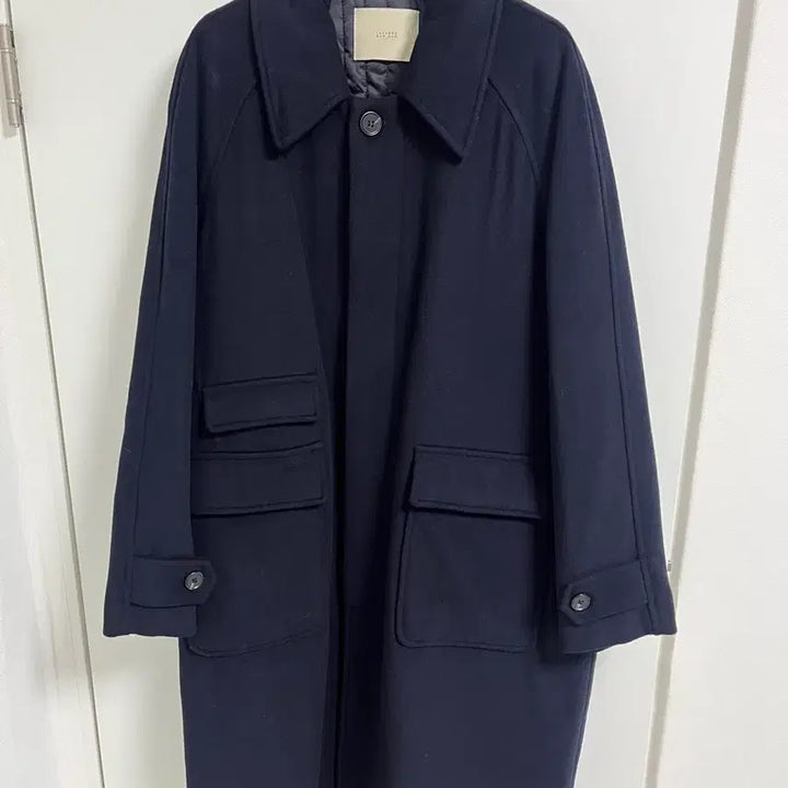 [BUNJANG] LafargeStore Balmacaan Coat Midnight Blue M / 라퍼지스토어 발마칸코트 네이비(미드나잇블루) m