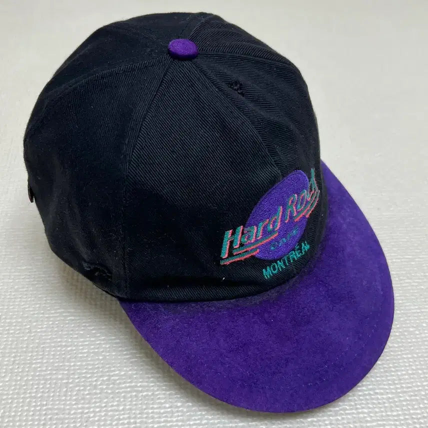 [BUNJANG] 90s Hard Rock Cafe Montreal Ball Cap Black/Purple / 90s 하드락카페 몬트리올 볼캡 블랙/퍼플