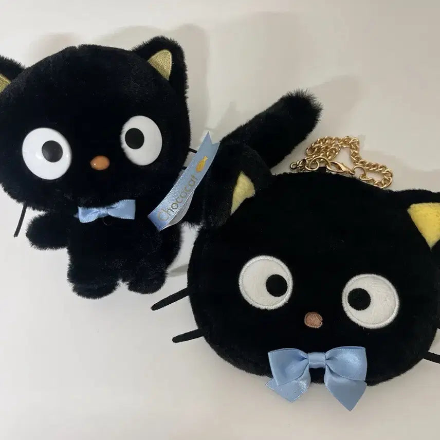 [BUNJANG] Sanrio Chococat Mascot Doll and Pouch Bundle Set / (일괄) 산리오 초코캣 마스코트 인형 + 파우치