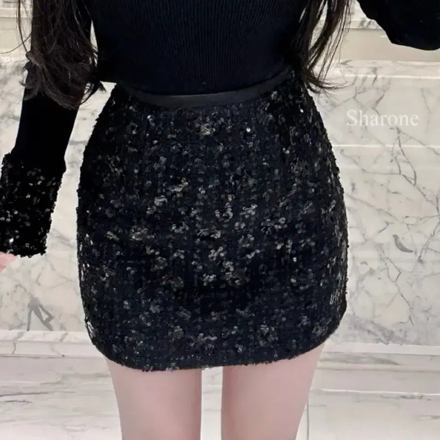 [BUNJANG] Sequin Skirt Party Look / 스팽글 스커트 새상품 수입의류 하객룩 파티룩