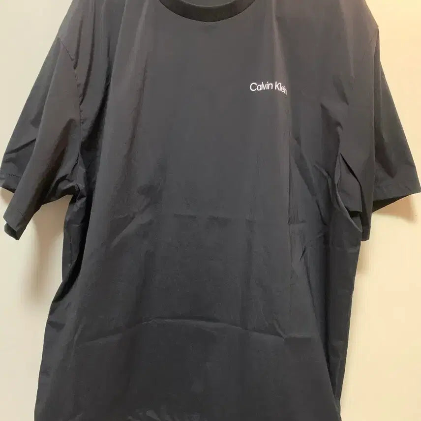 [BUNJANG] Calvin Klein Nylon Woven Short-Sleeve T-Shirt (Black) / 캘빈클라인 스포츠 나일론 우븐 반팔 피스테 유니 (블랙)