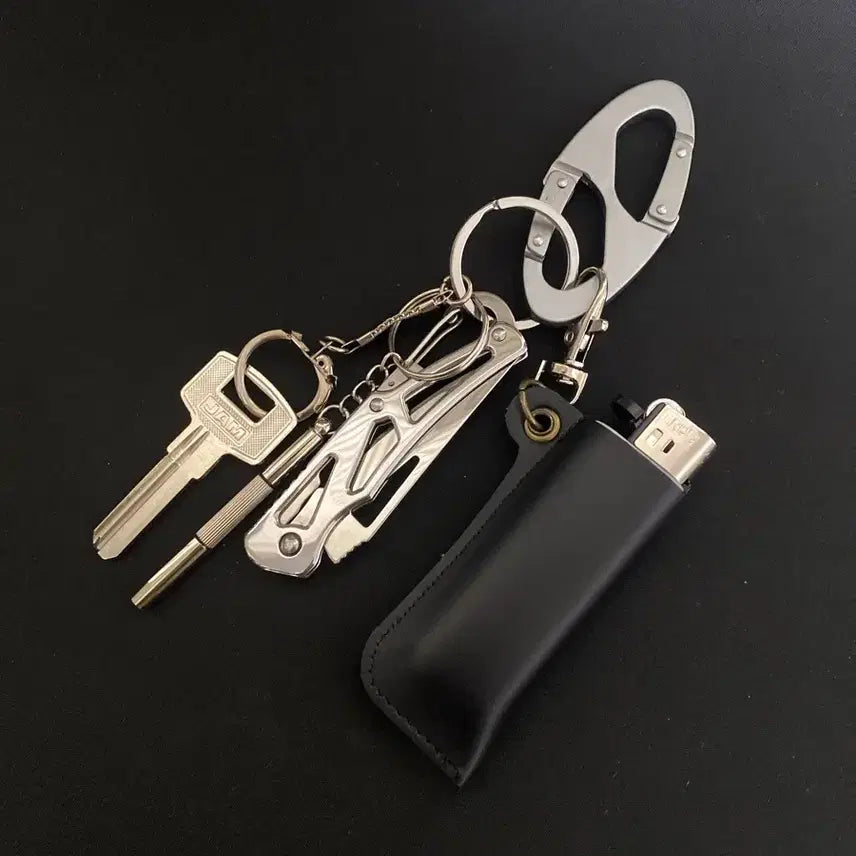 [BUNJANG] Lighter Case Keychain with Carabiner / 라이터 케이스 키링