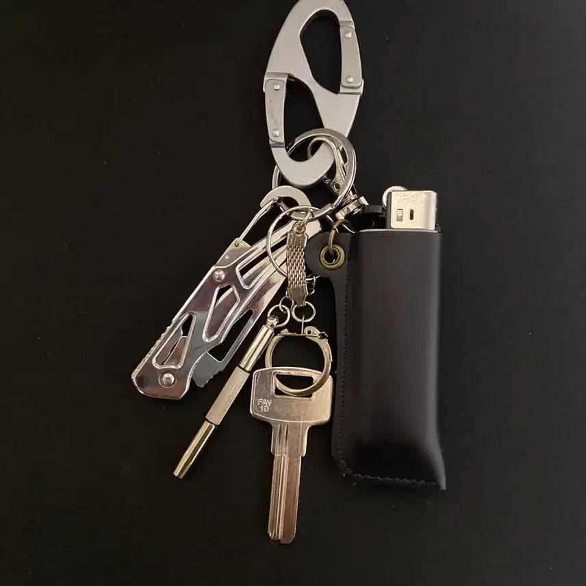 [BUNJANG] Lighter Case Keychain with Carabiner / 라이터 케이스 키링
