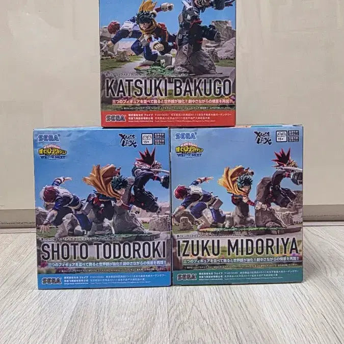 [SOLD OUT] 미개봉 새상품)나히아 피규어 3종 세트, 미도리야/토도로키/바쿠고 !정품