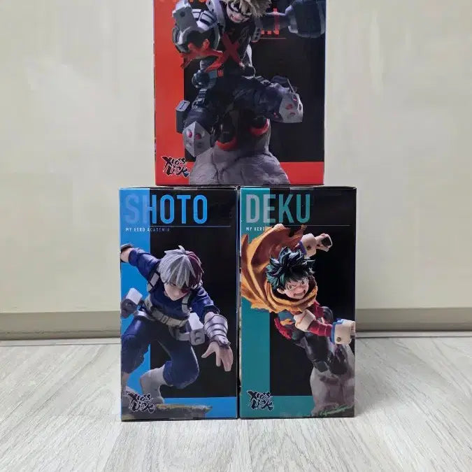[SOLD OUT] 미개봉 새상품)나히아 피규어 3종 세트, 미도리야/토도로키/바쿠고 !정품